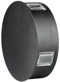 V-TAC LED απλίκα 4W στρογγυλή αρχιτεκτονικού φωτισμού 3000K θερμό λευκό με μαύρο σώμα SKU: 218215