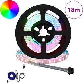 vidaXL Λωρίδα LED 12 pcs Μαύρο και Διαφανές 750 χιλ