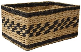 Καλάθι Rush 00.06.67437 34x24x17cm Natural-Black Ψάθα