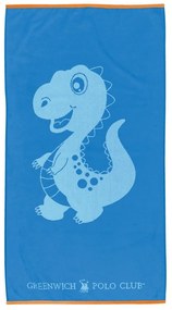 Πετσέτα Θαλάσσης Παιδική 4076 Blue Greenwich Polo Club Beach 70x140cm 100% Cotton