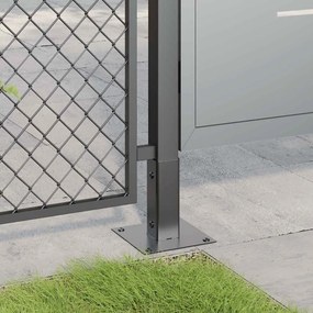vidaXL Βάσεις στύλων τετράγωνες 4 τεμάχια Χάλυβας με επικάλυψη σκόνης