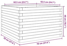 ΖΑΡΝΤΙΝΙΕΡΑ ΚΗΠΟΥ 70X70X46 ΕΚ. ΑΠΟ ΕΜΠΟΤΙΣΜΕΝΟ ΞΥΛΟ ΠΕΥΚΟΥ 3282418