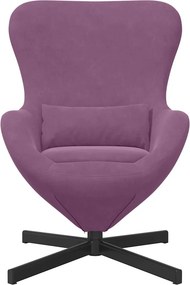 vidaXL Κάθισμα-αυγό Μοβ 63 x 73 x 90 εκ Βελούδο