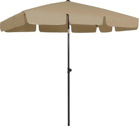 vidaXL Ομπρέλα Θαλάσσης Taupe 200 x 125 εκ.