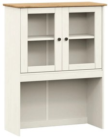 vidaXL Πάνω Ντουλάπι-Βιτρίνα VIGO Λευκό 78x30x100 εκ Μασίφ Ξύλο Πεύκου