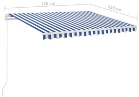 ΤΕΝΤΑ ΑΥΤΟΜΑΤΗ ΜΕ LED &amp; ΑΙΣΘΗΤΗΡΑ ΑΝΕΜΟΥ ΜΠΛΕ/ΛΕΥΚΟ 3,5X2,5 Μ. 3069931