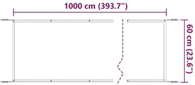 vidaXL Τέντα Κάθετη Taupe 60 x 1000 εκ. από Ύφασμα Oxford