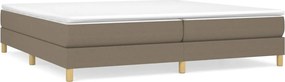 vidaXL Κρεβάτι Boxspring με Στρώμα Taupe 200x200 εκ. Υφασμάτινο