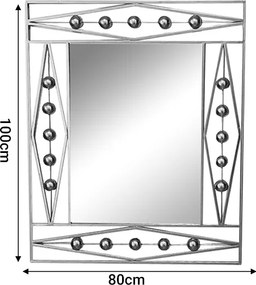 Καθρέπτης Roteron Inart χρυσό μέταλλο 80x2x100εκ
