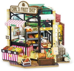 Κατασκευή DIY Μινιατούρα Σπιτιού Carl's Fruit Shop Led DG142 23,8x19,7x23cm Multi Robotime