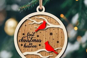 Σετ των 3 Intra απο ξύλο plywood 3mm-4mm πάχος Χριστουγεννιάτικο καρδινάλιο στολίδι με λέιζερ Δίασταση 8x8 cm INTRAFABR-76420252