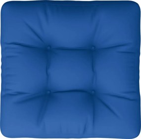vidaXL Μαξιλάρι Παλέτας Μπλε Ρουά 60 x 60 x 12 εκ. Υφασμάτινο