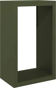 vidaXL Ράφι Καυσόξυλων Πράσινη 60x40x100 εκ. Ατσάλινο