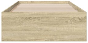vidaXL Πλαίσιο Κρεβατιού με Συρτάρια Sonoma Δρυς 90x190εκ. Επεξ. Ξύλο