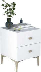 Κομοδίνο Λευκό BROMIL 39.6x37.5x53.7