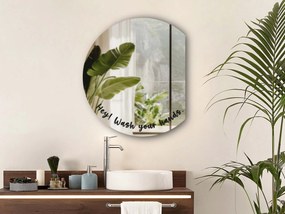 Αυτοκόλλητο για καθρέφτη S47 – Hey! Wash your hands. (round)