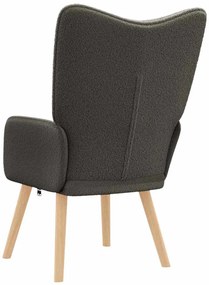 vidaXL Χαλαρωτική Πολυθρόνα Σκούρο γκρι 62 x 67 x 95.5 εκ ύφασμα