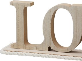 Lettering "Love" Ξύλο Ecru PU 4 41x7.5x12.5cm