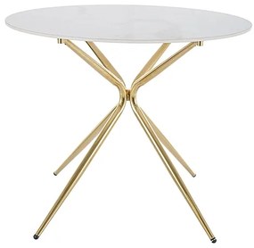STÓŁ AZALIA CERAMIC BIAŁY/ZŁOTY FI 90