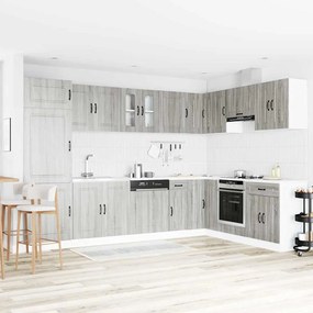 vidaXL Ντουλάπα Κουζίνας με αποθήκευση 2 pcs Γκρι 80 x 46 x 81.5 εκ