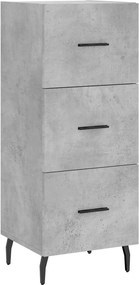 vidaXL Ντουλάπι Γκρι Σκυροδέματος 34,5x34x180 εκ. Επεξεργασμένο Ξύλο