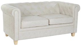 Καναπές DKD Home Decor 151 x 82 x 70 cm Φυσικό Ξύλο Καφέ Κρεμ Vintage