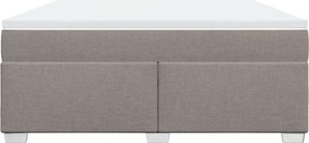 vidaXL Κρεβάτι Boxspring με Στρώμα Taupe 180x200 εκ. Υφασμάτινο