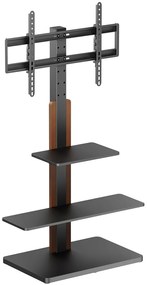 POWERTECH βάση τηλεόρασης δαπέδου PT-1422, 32-75", έως 40kg, με ράφια