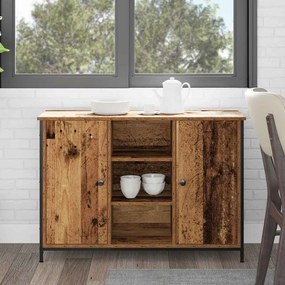 vidaXL Κονσόλα Παλιού Ξύλου 100x35x70 εκ Κατασκευασμένο Ξύλο και Χάλυβας