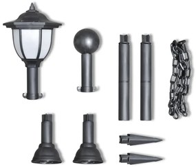 Περίφραξη με αλυσίδα και ηλιακά φωτιστικά