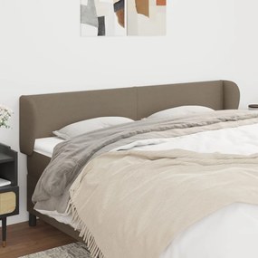 vidaXL Κεφαλάρι με Πτερύγια Taupe 203 x 23 x 78/88 εκ. Υφασμάτινο