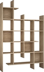 Βιβλιοθήκη Manco Megapap χρώμα sapphire oak 122x25,5x188εκ.
