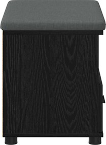 vidaXL Παγκάκι Χαλωρίου Μαύρη Δρυς 60 x 38 x 46 εκ