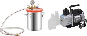 vidaXL Θάλαμος Κενού με Αντλία Δύο Σταδίων 5,5 Λίτρα