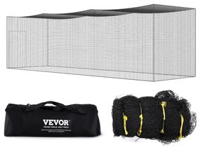 VEVOR Baseball Batting Netting, Professional Softball Baseball Batting Hitting Training Net, Practice Portable Pitching Cage Net with Door &amp; Carry Bag, Heavy Duty Enclosed PE Netting, 35FT (NET ONLY)