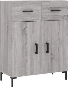 vidaXL Ντουλάπι Γκρι Sonoma 69,5 x 34 x 180 εκ. Επεξεργασμένο Ξύλο
