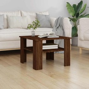 vidaXL Τραπεζάκι Σαλονιού Καφέ Δρυς 60x60x42 εκ. Επεξεργασμένο Ξύλο