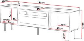 Έπιπλο τηλεόρασης Lucca 2D EF-Leuko