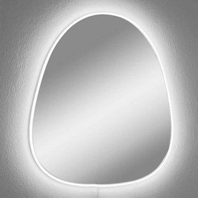 Καθρέπτης Τοίχου Με Φως Led Quippy Unbreakable 782MRL1112 50x60cm Clear-White Hanah Home Mdf,Ακρυλικό