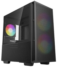 Deepcool CH360 Micro Tower Κουτί Υπολογιστή με Πλαϊνό Παράθυρο και RGB Φωτισμό Μαύρο