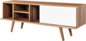 Έπιπλο Τηλεόρασης Καρυδί / Λευκό DACRAVU 130x35x18