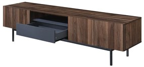 GROOVES TV STAND 2ΠΟΡΤΕΣ 2ΣΥΡΤΑΡΙΑ WOTAN OAK ΓΚΡΙ 180x41,5xH50cm - 05-0668