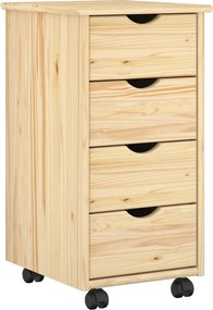 vidaXL Κινητό Ντουλάπι MOSS 34 x 39 x 65,5 cm Μασίφ Ξύλο Πεύκου Καφέ