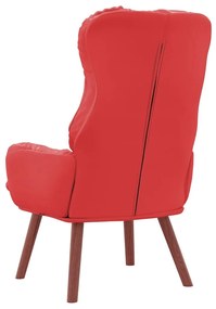 vidaXL Χαλαρωτική Πολυθρόνα Κόκκινο 69 x 74 x 93 εκ. Τεχνητό δέρμα