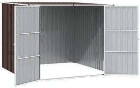 vidaXL Αποθήκη Κήπου Καφέ 195 x 198 x 159 εκ. από Γαλβανισμένο Ατσάλι