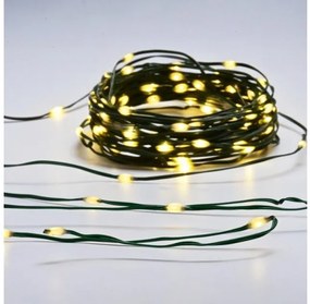 Λαμπάκια Σειράς 100xLED 2,4W 3xAA IP44 3000K Aca-X0410011262-Πράσινο X0410011262