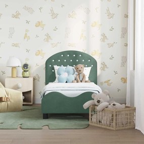 vidaXL Κρεβατική βάση για παιδιά με προσκέφαλο Θαλασσί 70 x 140 cm