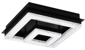 Φωτιστικό Οροφής-Πλαφονιέρα Led Fradelo1 99327 3000K 240X240 Black-Clear Eglo Κρύσταλλο,Μέταλλο