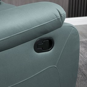 HOMCOM Πολυθρόνα χαλάρωσης με ρύθμιση ανάκλισης έως 135° περιστρεφόμενη 360 μοίρες 93 cm x 100 cm x 98 cm ατσάλινο πλαίσιο πράσινο