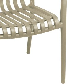 Πολυθρόνα Zoi pakoworld pp σε cappucino απόχρωση 58.5x54x80εκ